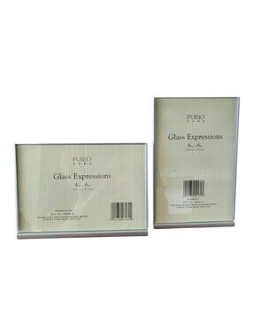 Furio Home Glass Expressions 4x6 Silvertone Metal Picture Frames